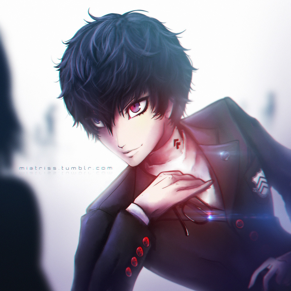 Persona 5 Joker Protagonist Akira Kurusu Ren Amamiya Black Cosplay Wig