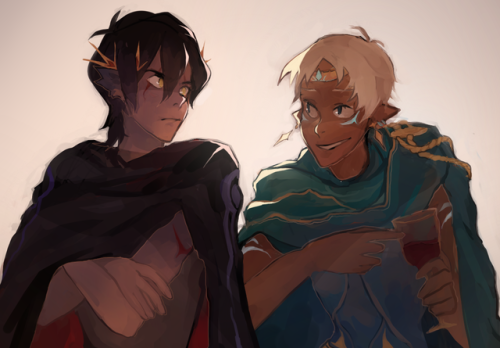 “Y’know, for a galra prince you’re awfully uptight.”“And for altean royalty you seem awfully upbeat.