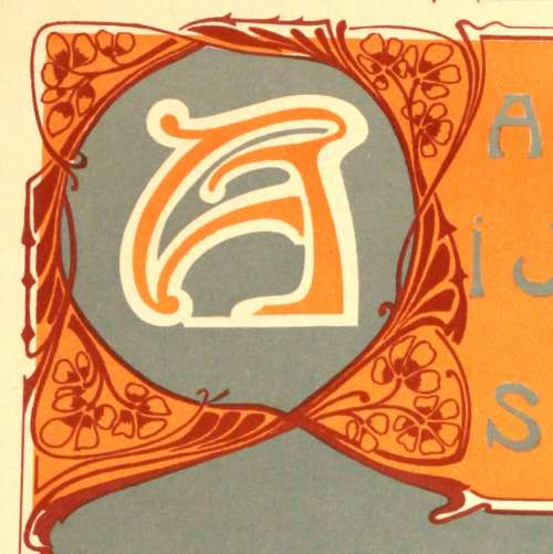 Lettres Art Nouveau No 12 - fine lithographed period alphabet From ‘Lettres et Enseignes Art N
