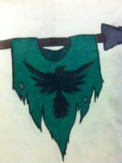 lolettesteeldawn:  I love this guild so much I drew our banner on an arrow. 