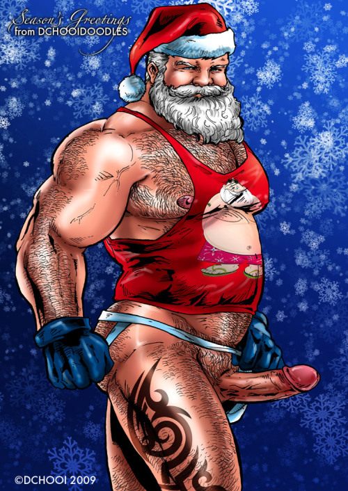 Gay santa elves cartoon