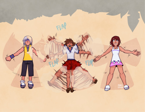 mintyskulls: Taking some holiday requests from mutuals on Twitter and @whatwouldcaptainamericado requested the paopu trio making sand angels because, y’know, there’s no snow.  Do not trace or alter. Do not repost or use without proper credit. Asked