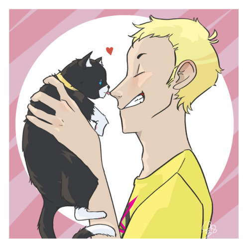 beechs-art: Today’s special: nothing but love for my boy Ryuji ♥ He deserves all them smooches. May 