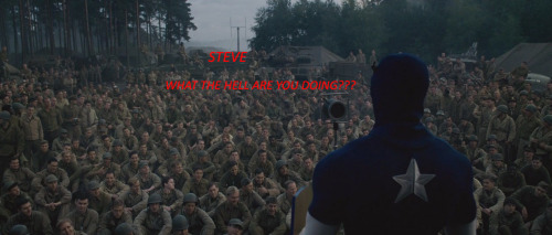 officerbobrovsky:alexisthenedd:behindthefourthwall:What if Bucky hadn’t been captured?Steve why are 