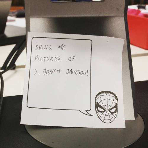 cloverture:There are Spiderman post-its at work