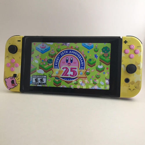 retrogamingblog: Kirby Switch Joy-Cons made by DoyleCustoms