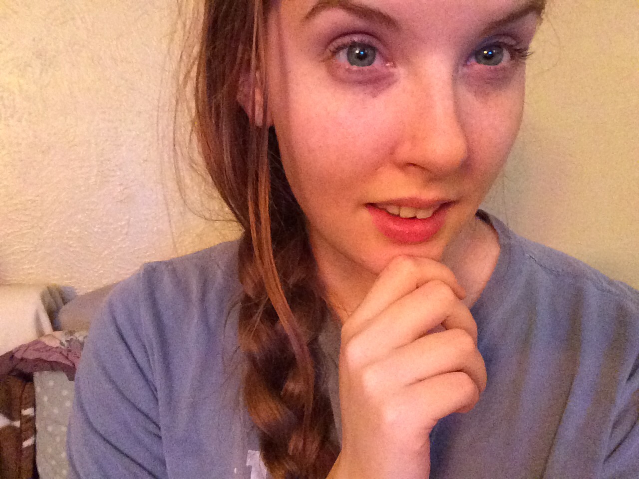 ero-hime:  I have been wearing my hair in a braid a lot lately  Cutie