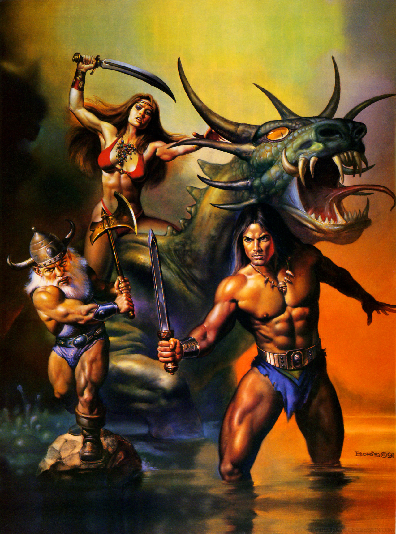 comicblah: Golden Axe II art by Boris Vallejo epic