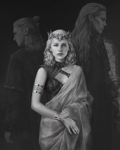 Daenerys Targaryen And Her Brothers, Rhaegar And Viserys By Denis Maznev