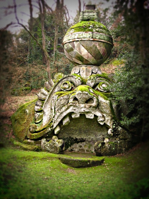 sixpenceee:The Sacro Bosco of Bomarzo, also known as Park of the Monsters, is a unique masterpiece a