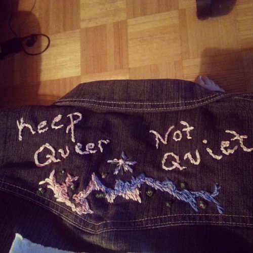 Keep queer, not quiet. #embroidery #mine #afunthing #reminder