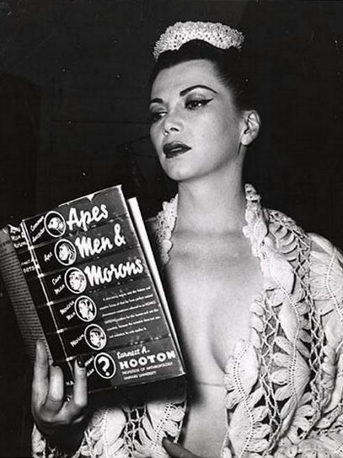 Sherry Britton Reading “Apes, Men and Morons” c.1944