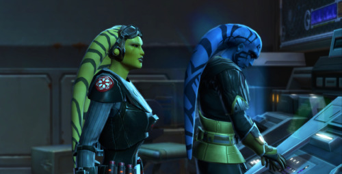 Nothin’ to see here. Just two ex-slave twi’lek out saving the Empire.