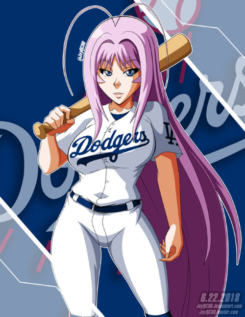 Maya Natsume of &quot;Tenjho Tenge&quot; with Los Angeles Dodgers gear.Thanks for stopp