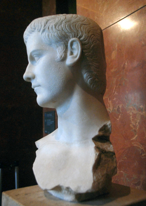 myglyptothek:Portrait of emperor Caligula. From Thrace. C. 39-40 AD. Marble. Musée du Louvre, Paris.