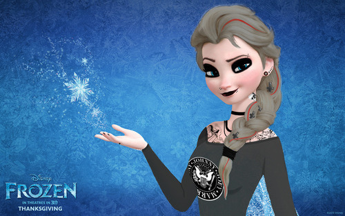 firequeensrules:  Elsa’s alternative looks :) 