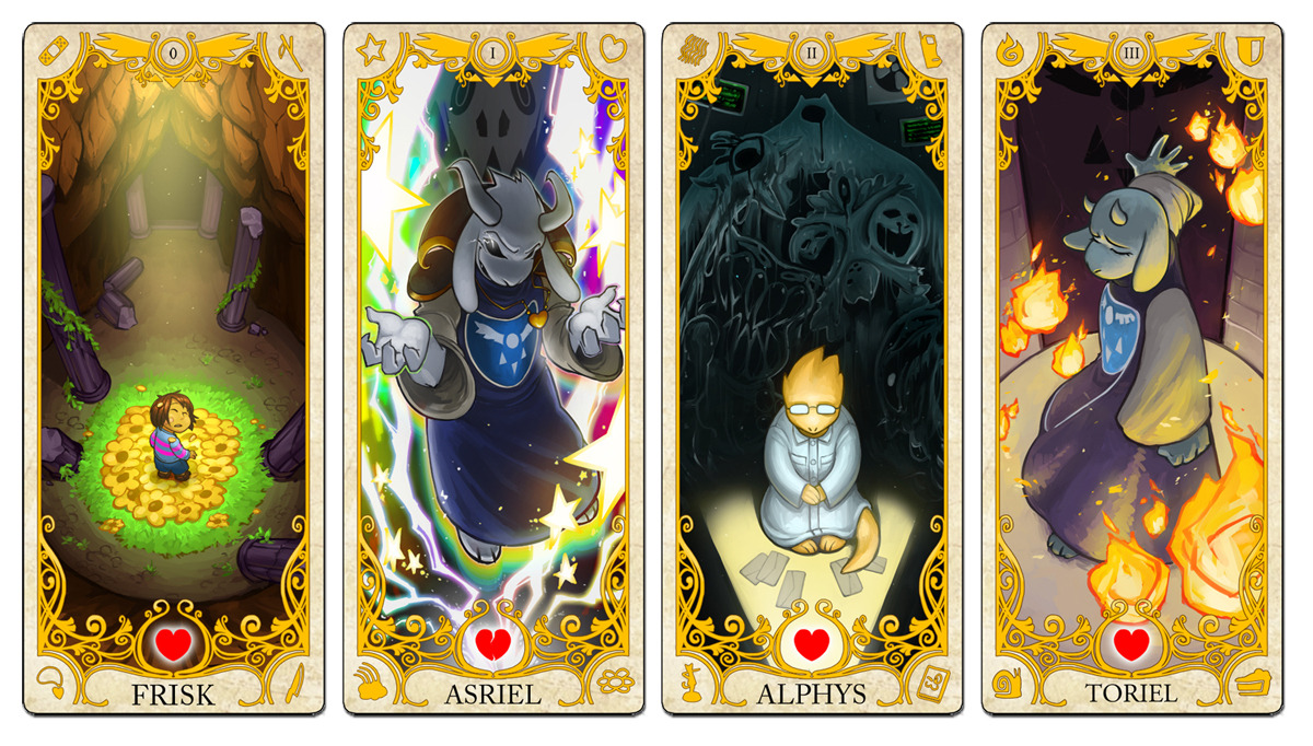 dogbomber:Here it is, the Full Set of Undertale Tarot Cards! After a solid month