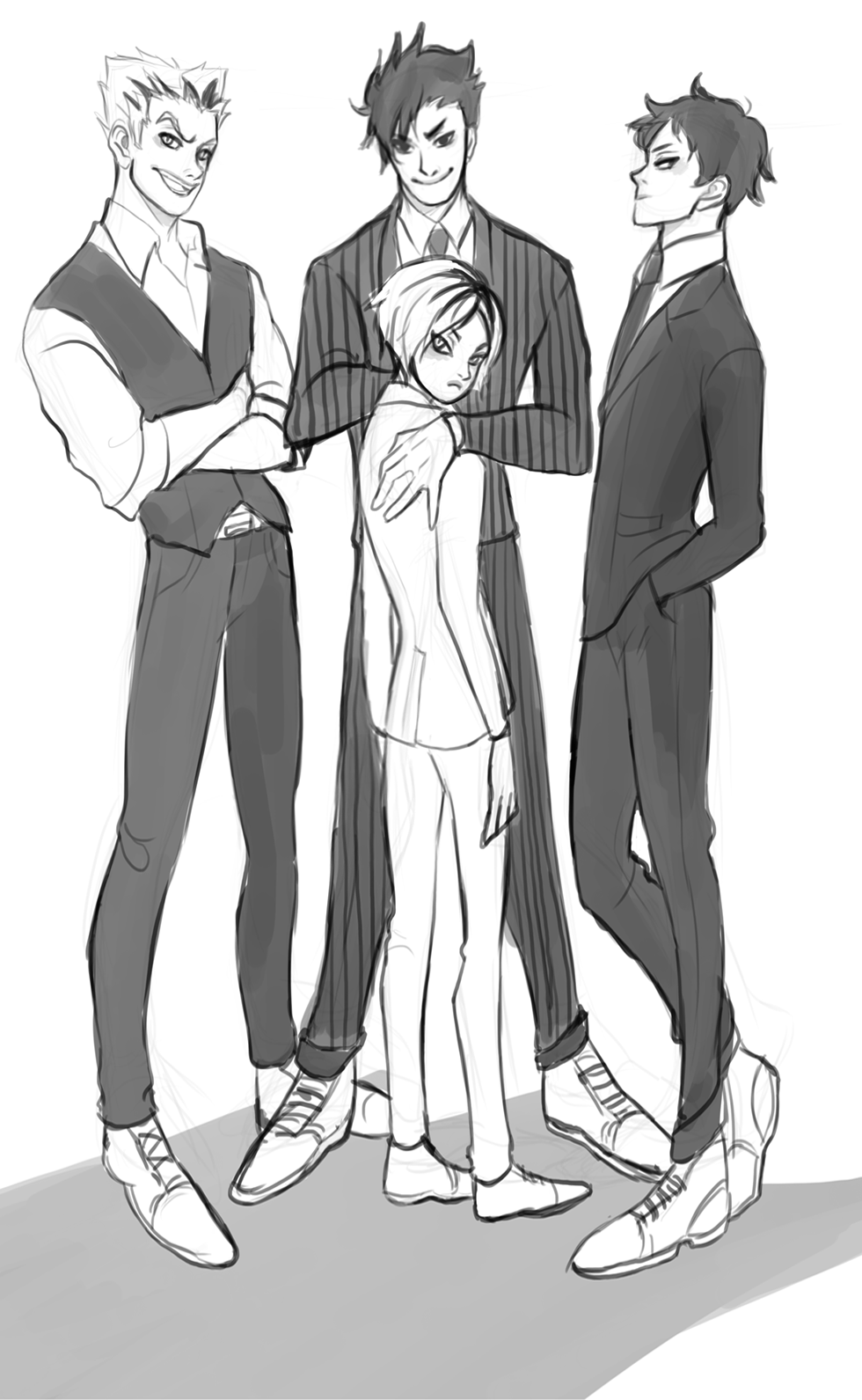 trashwavu:  Favourite-tall-Volleyball-guys-protecting-little-kitty-squad