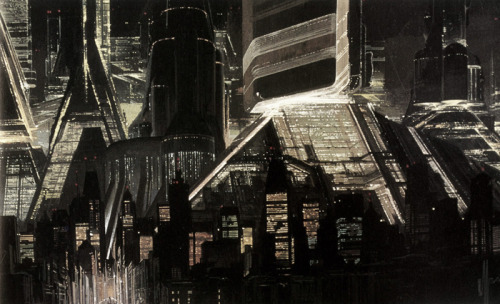 ”Blade Runner” concept art by Syd Mead