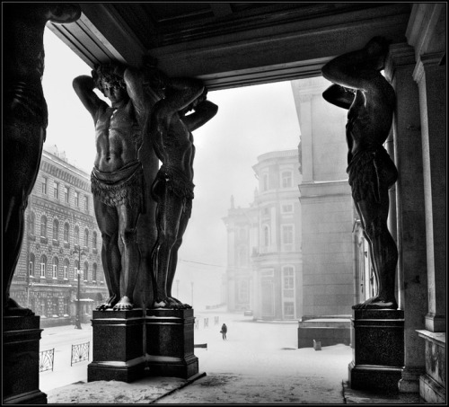 gagarin-smiles-anyway: elsadreams: ©Boris Stroujko elisamariamatei Portico of the New Hermitage