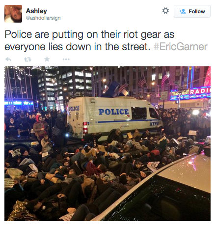 ayothewuisback:  socialjusticekoolaid:  HAPPENING NOW (12/3/14): Thousands are pouring into the streets in NYC in memory of Eric Garner and in protest of another killer cop who got away with murder. SHUT. IT. DOWN. #staywoke #farfromover  This is more