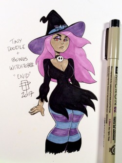 Callmepo: Ding! Ding! Ding!  Halloween Episode Fanart   Bonus Witchtober   Tiny Doodle!