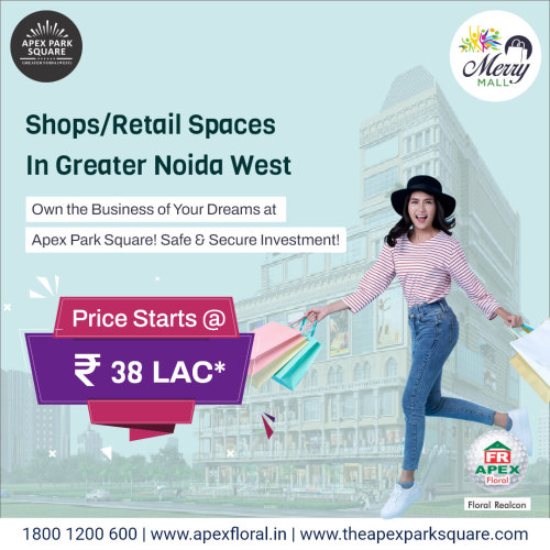 Merry Mall – Price Starts @ Rs. 38 Lac* for Shops/Retail Spaces
in Greater Noida West. Assured Lease Rental. Own the Business of Your Dreams at
Apex Park Square! Safe and Secure Investment! Book Now! Call Us – 1800-1200-600
or Visit Us at https://theapexparksquare.com/ #ApexParkSquare#CommercialProperty#RetailSpaces#Offer#PropertyInvestment#RetailShops#MerryMall#CommercialSpaces#Discount