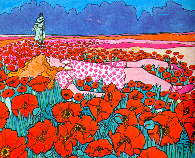 Ivan Ripley, illustration for The Poppy Field by Jackie Bradnam (1970)