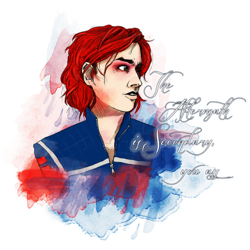 About 6 years ago I drew a little scribbly grumpy Gerard Way, and then 3 years ago I re-drew it, and