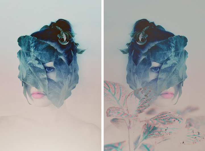 asylum-art:  Peetic Double Exposure of Flowers by Lara Kiosses The artist Lara Kiosses