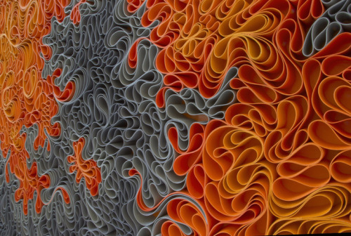 mymodernmet:Hypnotic 3D Canvas Sculptures Play with Vibrant Colors and Swirling Textures