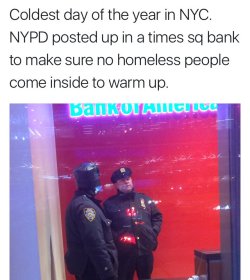 24kmagiic:  nevaehtyler: STOP  CRIMINALIZING  HOMELESSNESS The fact that they are inside to stay warm while they do this when they can very well do this job standing out side in the cold… 