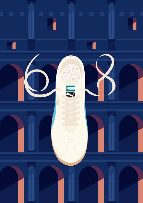Here’s one of my favourite projects this year - illustrating the iconic ROMA shoe for @puma! The ori