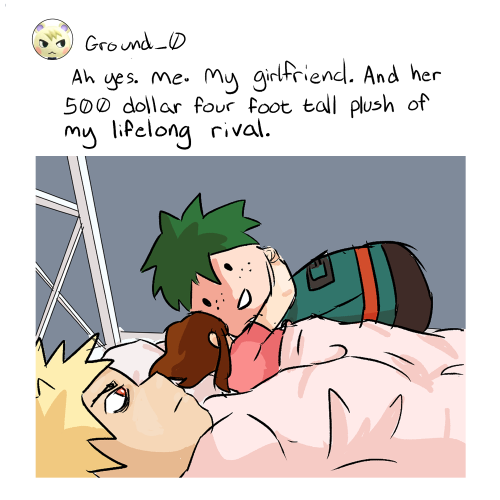 doodlelue: i did this just to promote my hc that even tho she’s dating bakugou, shes still a huge de