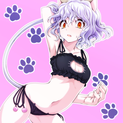 little-miss-ayumi: lewd-lounge: Pettanko Cat Lingerie set requested by @mexiwolf All art is s