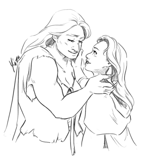 yinza: While I’m at it, here’s some lesbian Beauty and the Beast sketches, because I saw