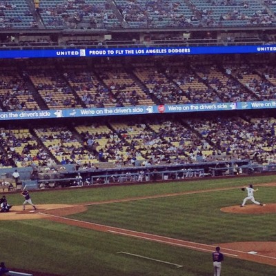 @Dodger VS @NYMets :-)) xoxo-MK (at Dodger Stadium)