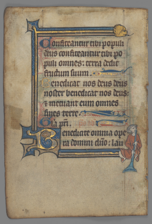 houghtonlib: Leaf from Ghistelles book of hours : manuscript, circa 1299-1300.MS Lat 446Houghton Lib