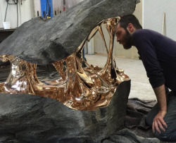 sixpenceee:  This “Molten” sculpture by Romain Langlois takes my breath away. 