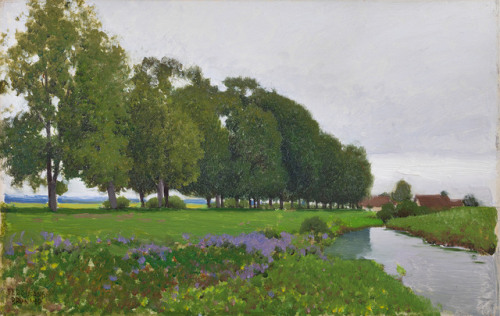 Ferdinand BrunnerFlowers at the Waterbank, ca. 1910Oil on wood