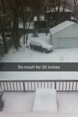 shouldnt:  Snow puns are the best puns. Friend me on snapchat imeric to know what it’s like in this ‘historic’ (sarcasm) blizzard 