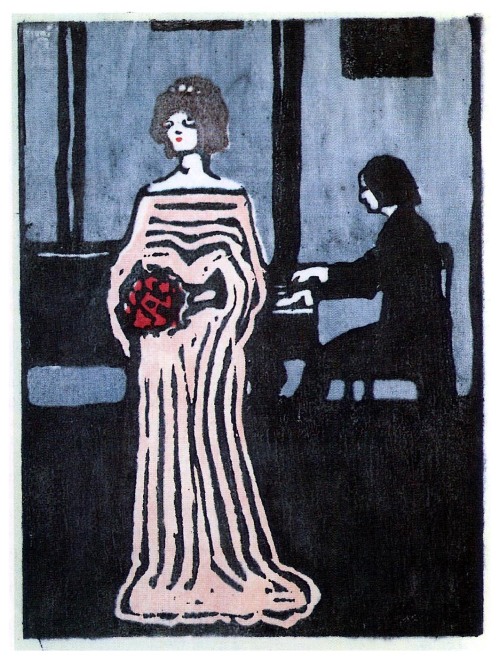 artist-kandinsky: The singer, 1903, Wassily KandinskyMedium: woodcutwww.wikiart.org/en/wassi