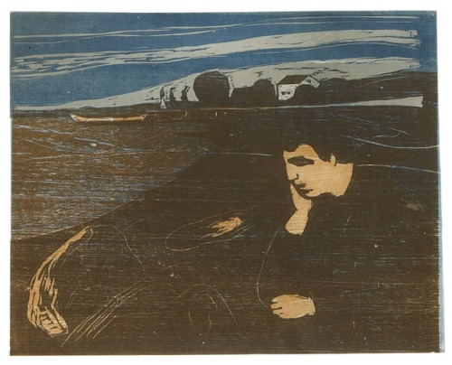themodernartists:Edvard Munch (Norwegian, 1863-1944), Melancholy III (Schiefler 144; Woll 203), 1902