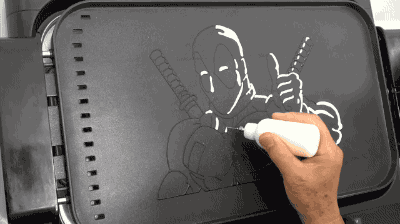 gifsboom:  Video: Deadpool Pancake Art 