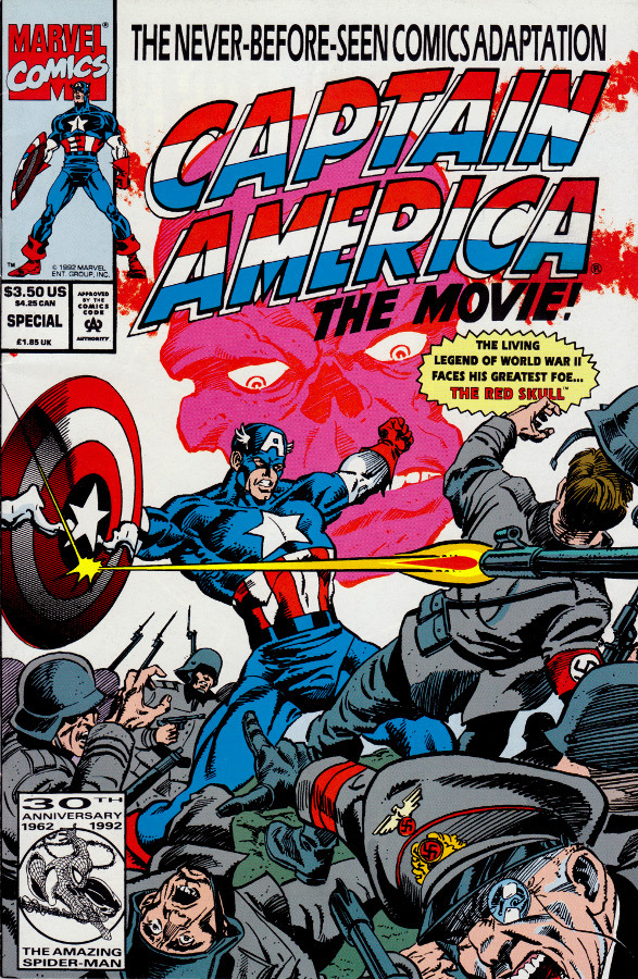 Captain America The Movie!  #1 (Marvel Comics,1992). Cover art by Bob Hall and Tom