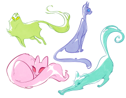 drawnbydana:  Ghost cats!!
