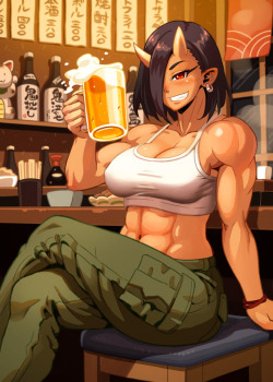 musclegirlart: Oga-san by bako3