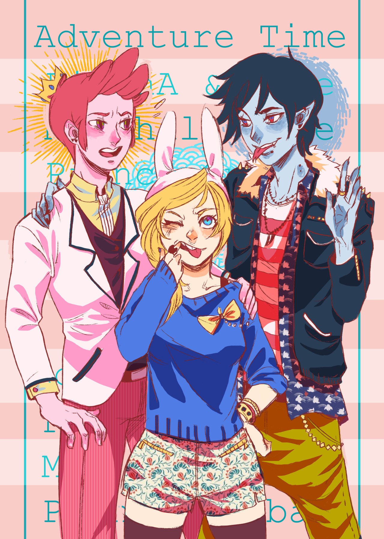 sharkbomb:  Dress up sketch reposted and colored for Otakon. I hope you guys like