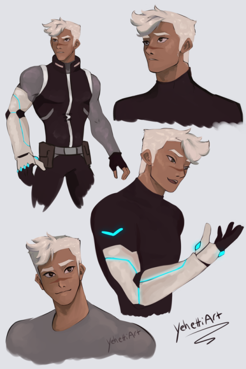 trying to figure out my forever changing style with some shiro sketches!!! ft. shiros new arm made b