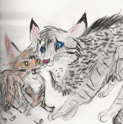 froody-matriarch-of-bleu-cheese: Ashfur when he gets Birchpaw, his first apprentice. And the bond be